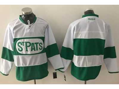 Toronto Maple Leafs Blank White Green St. Patrick's Day Stitched NHL Jersey