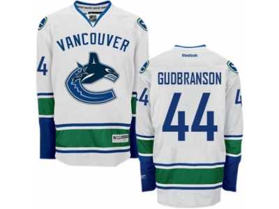 Men's Reebok Vancouver Canucks #44 Erik Gudbranson Authentic White Away NHL Jersey