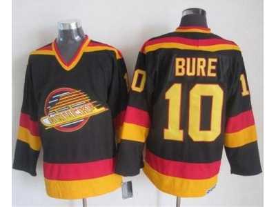 NHL Vancouver Canucks #10 Pavel Bure Black Gold CCM Throwback Stitched jerseys