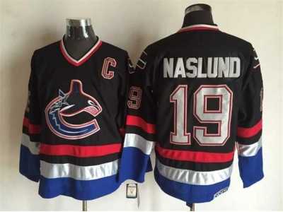 NHL Vancouver Canucks #19 Markus Naslund Throwback black jerseys