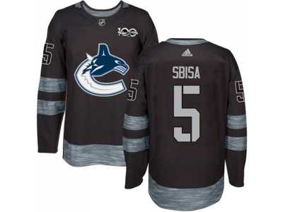 Vancouver Canucks #5 Luca Sbisa Black 1917-2017 100th Anniversary Stitched NHL Jersey