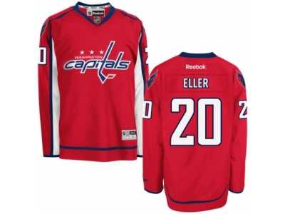 Men's Reebok Washington Capitals #20 Lars Eller Authentic Red Home NHL Jersey