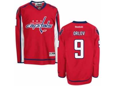 Men's Reebok Washington Capitals #9 Dmitry Orlov Authentic Red Home NHL Jersey