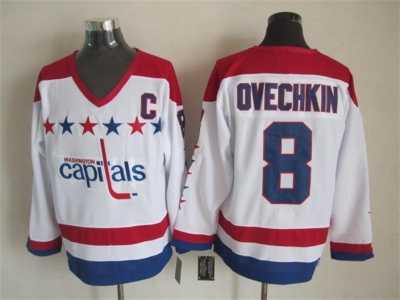 NHL Washington Capitals #8 alex Ovechkin Throwback white jerseys