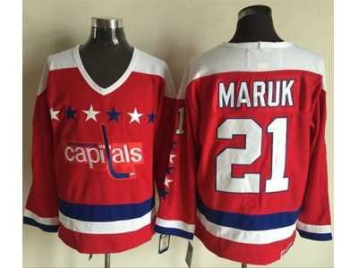 Washington Capitals #21 Dennis Maruk Red Alternate CCM Throwback Stitched NHL Jersey