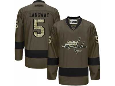 Washington Capitals #5 Rod Langway Green Salute to Service Stitched NHL Jersey