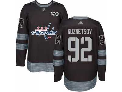 Washington Capitals #92 Evgeny Kuznetsov Black 1917-2017 100th Anniversary Stitched NHL Jersey