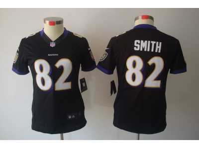 Nike Women Baltimore Ravens #82 Torrey Smith Black Jerseys