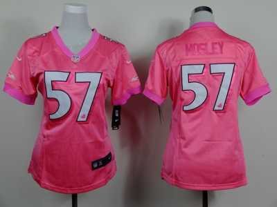 Nike women Baltimore Ravens #57 mosley pink jerseys
