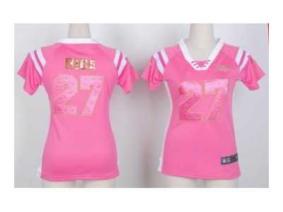 Nike women nfl jerseys baltimore ravens #27 ray rice pink[fashion Rhinestone sequins]