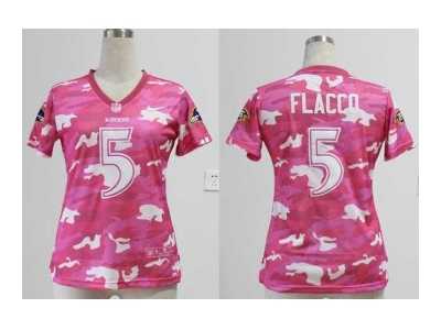 Nike women nfl jerseys baltimore ravens #5 joe flacco pink[fashion camo]