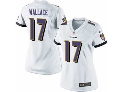 Women's Nike Baltimore Ravens #17 Mike Wallace Limited White NFL Jersey