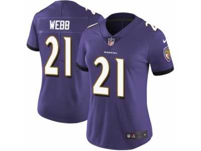 Women's Nike Baltimore Ravens #21 Lardarius Webb Vapor Untouchable Limited Purple Team Color NFL Jersey
