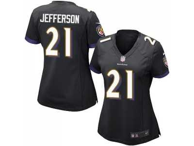 Women's Nike Baltimore Ravens #21 Tony Jefferson Black Alternate Stitched NFL New Elite Jersey
