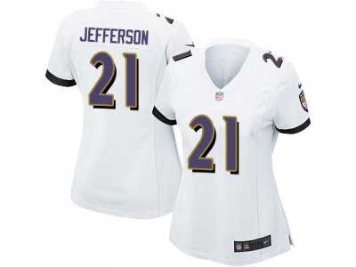 Women's Nike Baltimore Ravens #21 Tony Jefferson White Stitched NFL New Elite Jersey