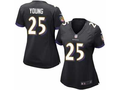Women's Nike Baltimore Ravens #25 Tavon Young Limited Black Alternate NFL Jersey