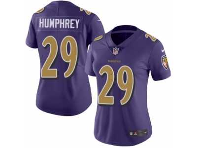 Women's Nike Baltimore Ravens #29 Marlon Humphrey Limited Purple Rush NFL Jersey