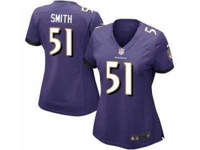 Women's Nike Baltimore Ravens #51 Daryl Smith Game Purple Team Color NFL Jersey