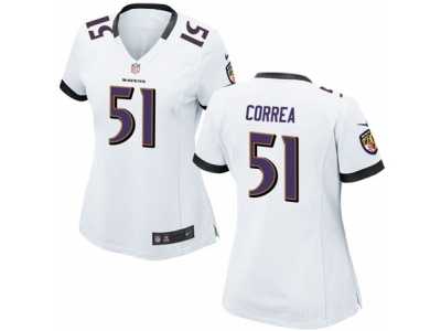 Women's Nike Baltimore Ravens #51 Kamalei Correa White NFL Jersey