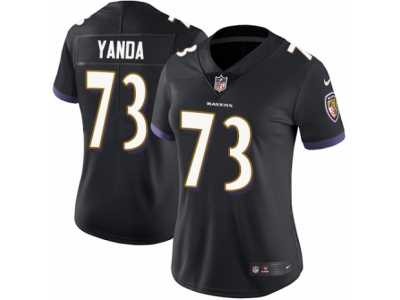 Women's Nike Baltimore Ravens #73 Marshal Yanda Vapor Untouchable Limited Black Alternate NFL Jersey