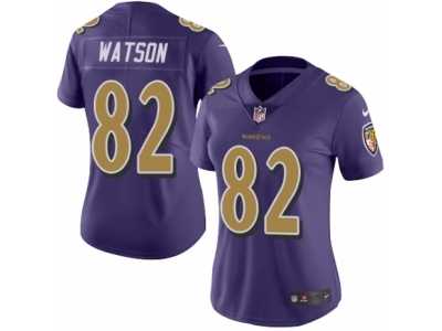 Women's Nike Baltimore Ravens #82 Benjamin Watson Limited Purple Rush NFL Jersey