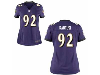 Women's Nike Baltimore Ravens #92 Bronson Kaufusi Purple Team Color NFL Jersey