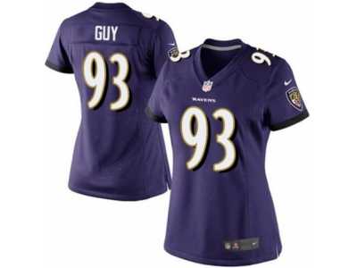 Women's Nike Baltimore Ravens #93 Lawrence Guy Limited Purple Team Color NFL Jersey