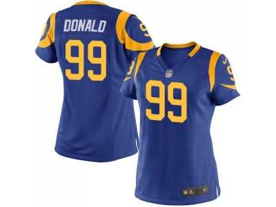 Women Nike St. Louis Rams #99 Aaron Donald Royal Blue Alternate Stitched Jersey