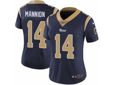 Women's Nike Los Angeles Rams #14 Sean Mannion Vapor Untouchable Limited Navy Blue Team Color NFL Jersey