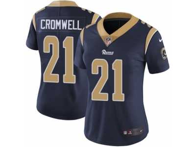 Women's Nike Los Angeles Rams #21 Nolan Cromwell Vapor Untouchable Limited Navy Blue Team Color NFL Jersey