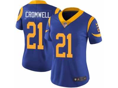 Women's Nike Los Angeles Rams #21 Nolan Cromwell Vapor Untouchable Limited Royal Blue Alternate NFL Jersey