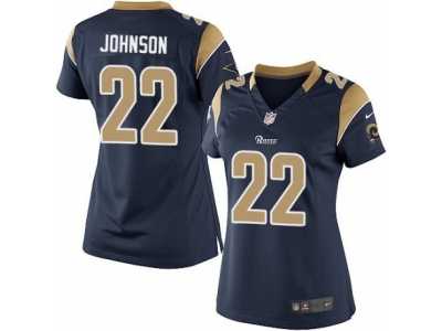 Women's Nike Los Angeles Rams #22 Trumaine Johnson Navy Blue Alternate Stitched NFL Jersey