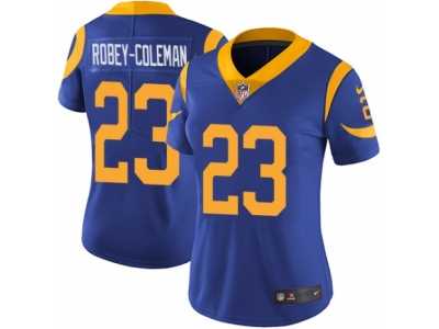 Women's Nike Los Angeles Rams #23 Nickell Robey-Coleman Vapor Untouchable Limited Royal Blue Alternate NFL Jersey