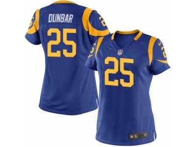 Women's Nike Los Angeles Rams #25 Lance Dunbar Limited Royal Blue Alternate NFL Jersey