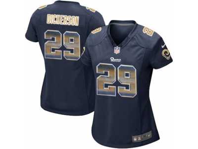 Women's Nike Los Angeles Rams #29 Eric Dickerson Limited Navy Blue Strobe NFL Jersey