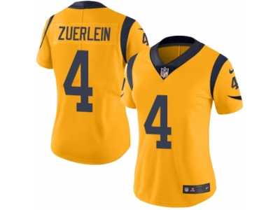 Women's Nike Los Angeles Rams #4 Greg Zuerlein Limited Gold Rush NFL Jersey