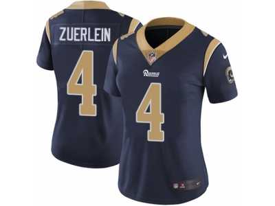 Women's Nike Los Angeles Rams #4 Greg Zuerlein Vapor Untouchable Limited Navy Blue Team Color NFL Jersey