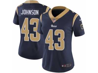 Women's Nike Los Angeles Rams #43 John Johnson Vapor Untouchable Limited Navy Blue Team Color NFL Jersey