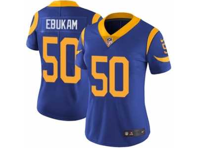 Women's Nike Los Angeles Rams #50 Samson Ebukam Vapor Untouchable Limited Royal Blue Alternate NFL Jersey