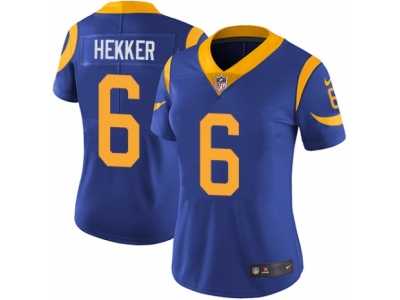 Women's Nike Los Angeles Rams #6 Johnny Hekker Vapor Untouchable Limited Royal Blue Alternate NFL Jersey