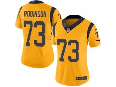 Women's Nike Los Angeles Rams #73 Greg Robinson Limited Gold Rush NFL Jersey