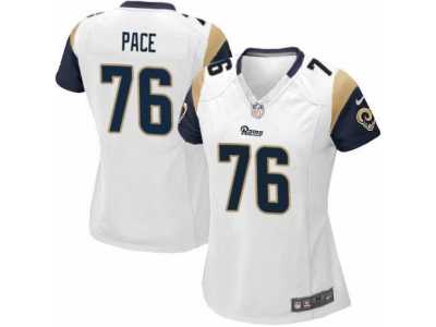 Women's Nike Los Angeles Rams #76 Orlando Pace Game White NFL Jersey