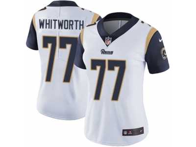 Women's Nike Los Angeles Rams #77 Andrew Whitworth Vapor Untouchable Limited White NFL Jersey