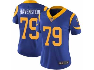 Women's Nike Los Angeles Rams #79 Rob Havenstein Vapor Untouchable Limited Royal Blue Alternate NFL Jersey