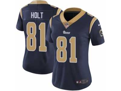 Women's Nike Los Angeles Rams #81 Torry Holt Vapor Untouchable Limited Navy Blue Team Color NFL Jersey