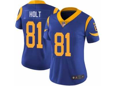 Women's Nike Los Angeles Rams #81 Torry Holt Vapor Untouchable Limited Royal Blue Alternate NFL Jersey
