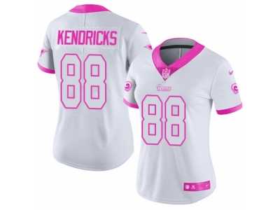 Women's Nike Los Angeles Rams #88 Lance Kendricks Limited White Pink Rush Fashion NFL Jersey