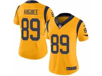 Women's Nike Los Angeles Rams #89 Tyler Higbee Limited Gold Rush NFL Jersey