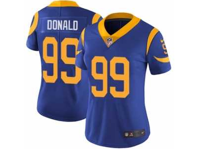 Women's Nike Los Angeles Rams #99 Aaron Donald Vapor Untouchable Limited Royal Blue Alternate NFL Jersey