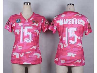 Nike Women chicago bears #15 marshall Salute to Service New Pink Camo jerseys